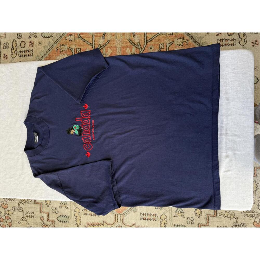 Vintage Single Stitch Canada Sault Ste. Marie Embroidered T-Shirt XL